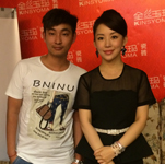 潘曉婷與經紀人李志合影